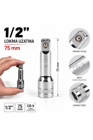1/2 Lokma Uzatma Ara Kolu 75mm