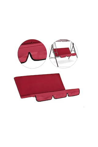 Veranda Salıncak Minder Örtüsü Dayanıklı Koltuk Değiştirme Kapakları Kırmızı 150 x 50 x 10 CM Kırmızı