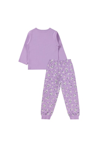 Civil Girls Çiçek Desenli 2-5 Yaş Pijama Takımı - Lila