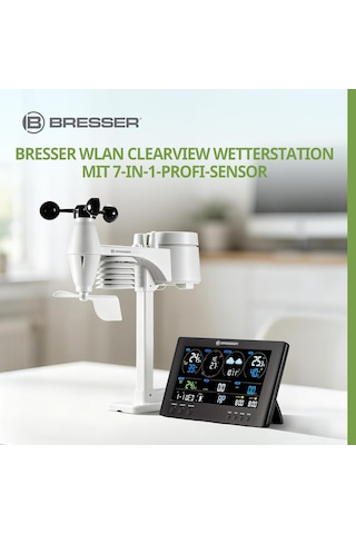 Tr 7002586 Dış Mekan Sensörlü Kablosuz Hava İstasyonu Clearview Hava Merkezi, Wifi Ve Rüzgar, Nem, Sıcaklık, Ya Genel