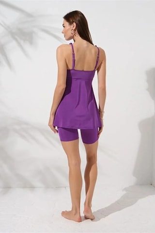 Dorelux Lisa Şortlu V Yaka Tankini Dlx-231500 Çok Renkli