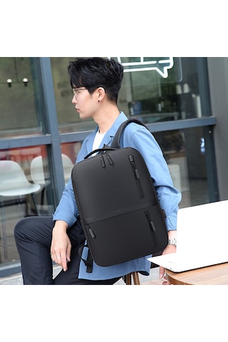 Springsun Erkek İş Çantası Usb Büyük Kapasiteli Dizüstü Bilgisayar Sırt Çantası Erkekler İçin Profesyonel Omuz Çantası Yönetici Dizüstü Bilgisayar Çantası İş Çantası Siyah