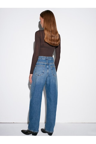 Dilvin 72070 %100 Pamuk Baggy Jean-mavi Mavi