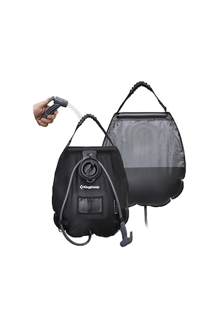 Kingcamp Deluxe Solar Shower 20 L Kamp Duşu Siyah