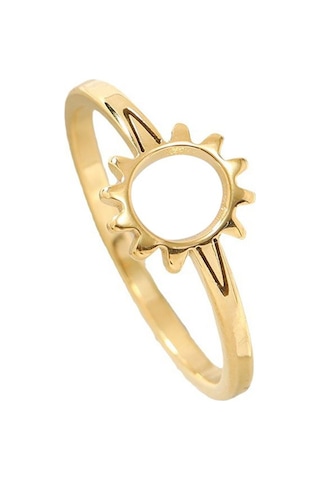 Chavin Çelik Gold Güneş Model Bayan Yüzük Ev35sr 001
