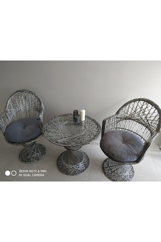 Fiberglass Çay seti Beyaz - Siyah