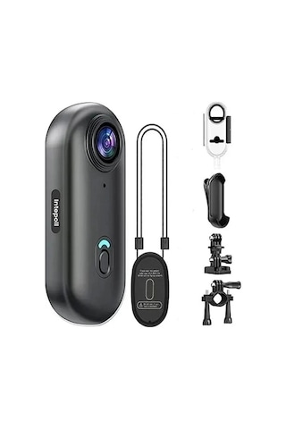 Mini 4k Wıfı Aksiyon Kamerası Vücut Kamerası Giyilebilir Video Kaydedici Hafıza Kartı Dahil