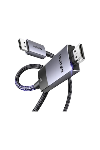 Ugreen 8k 60hz Displayport 1.4 To Hdmı 2.1 Örgülü Kablo, 2m, 80397 -