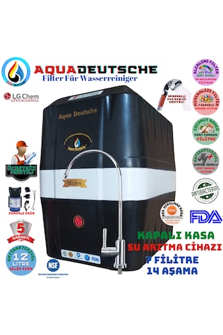 Pompalı Montaj Dahil 12 Litre 7 Filtre 14 Aşama Su Arıtma Cihazı