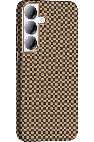 Galaxy Uyumlu S25 Kılıf M-safe Şarj Özellikli Karbon Fiber Görünümlü Gros Kılıf Desert Titanyum Desert Titanyum
