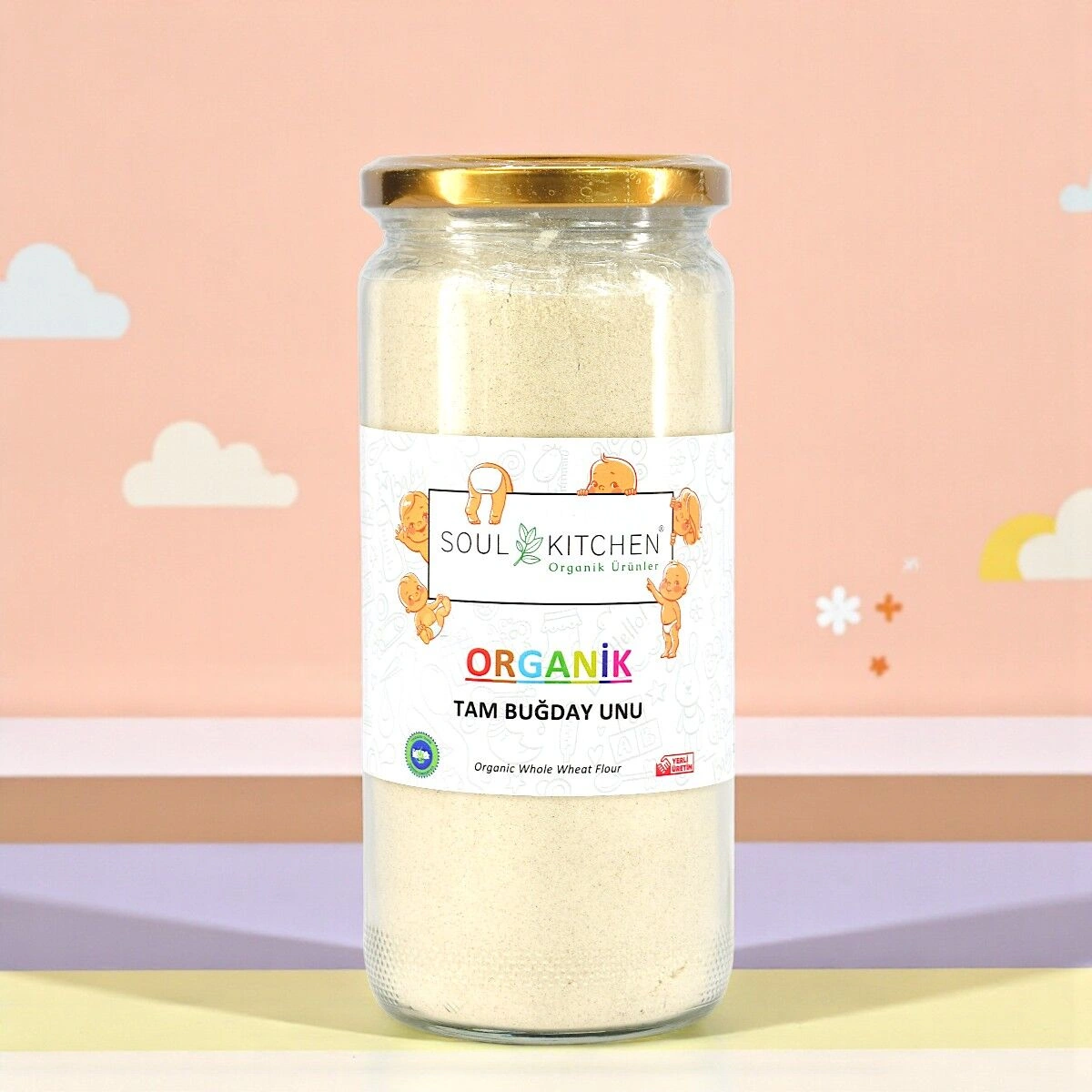 Organik Tam Buğday Unu Cam 250 G