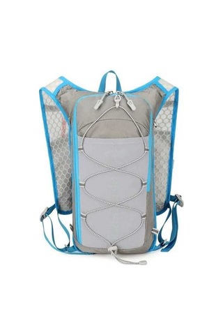 Fortunelane Gündüz/gece Spor Çantası: Su Geçirmez Nylon, Yansıtıcı, Su Bladder Uyumlu, Bisiklet İçin Çift Omuzlu - Gri Gri Gri