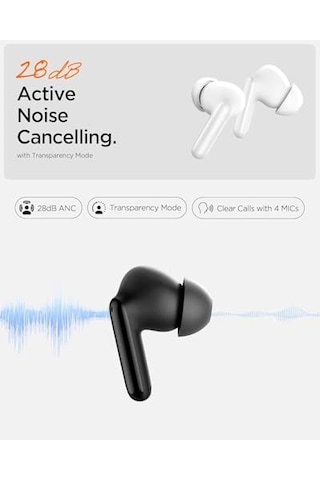 Audio Tws S10 Bluetooth Kablosuz Kulaklık - Anc Aktif Gürültü Engelleme + Enc 6 Mikrofon - 10mm Sürücü - 30 Saat Genel