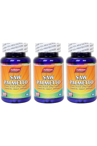 Trunature Saw Palmetto Complex 450 MG 100 Kapsül 3 Kutu