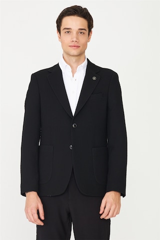 Siyah Hafif Desenli Blazer Ceket Siyah