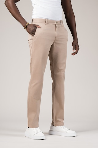 Akçaylar Regular Fit Pamuklu Arka Beli Lastikli Yazlık Chino Pantolon Krem