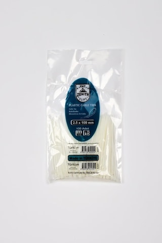 2,5x100 Beyaz Kablo Bağı & Plastik Kelepçe & Cırt Kelepçe 100 Adet Paket