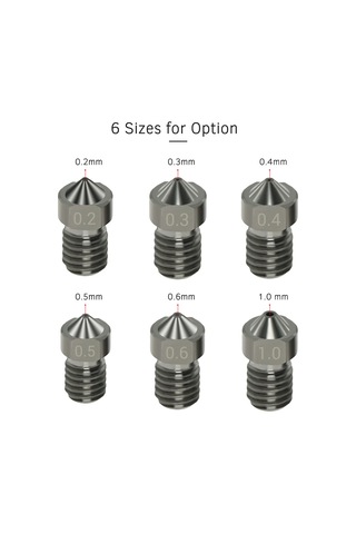 Tenfowee Aibecy V6 Sert Çelik Nozul Seti - 3d Yazıcı Aksesuarı, 0.3mm Boyut, Dayanıklı Ve Uzun Ömürlü, 4 Adet