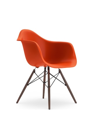 Eames Plastik Koltuk Re Daw, Vitra, Charles & Ray Eames, Geri Dönüştürülmüş Malzeme Kırmızı