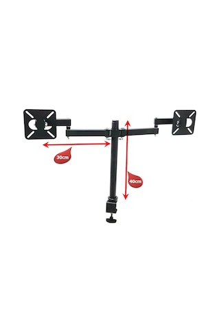 Electroon 17 28" Çiftli Tv/Monitör Masa Standı Full Hareketli