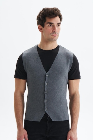 Arma Erkek Slim Fit Triko Yelek %100 Pamuk Pima Cotton Düğmeli, V Yaka, Basic Stil K9kro0853 Gri