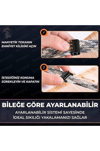 Lexroo Xiaomi Mi Band 10/9/8 İle Uyumlu Kordon Manyetik Toka Meka