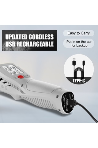 Yaozixa Kolluk Tipi Kablosuz Plastik Kaynak Makinesi, Lcd Ekranlı, 5000mah Pil, Hızlı Isıtma, Çeşitli Tamir İşlemleri İçin Beyaz