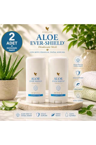 Forever Aloe Ever-Shield Deodorant Stick 92.1 G x 2