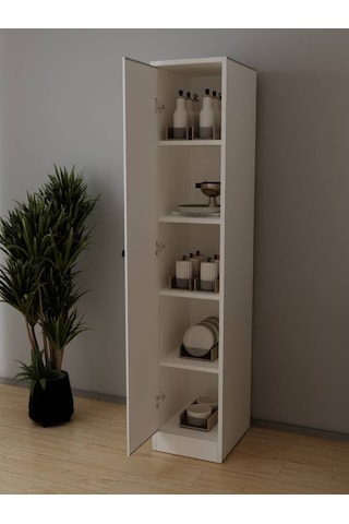 Harmony Mutfak Kiler Dolabı Banyo 5 Raflı Çok Amaçlı Dolap Beyaz