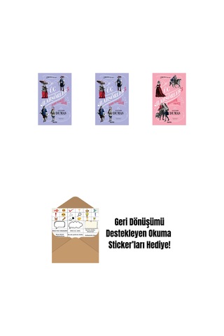 Üç Silahşörler 5 - Demir Maskeli Adam + Üç Silahşörler 5 - Demir Maskeli Adam Ciltli + Üç Silahşörler 3 - Bragelonne Vikontu Ciltli + Okuma Sticker'ları