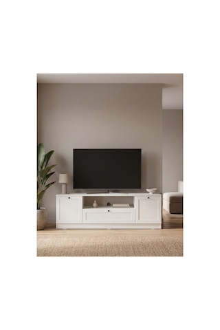 Terra Tv Ünitesi 160x46x35 Cm Beyaz - Modern Tasarım