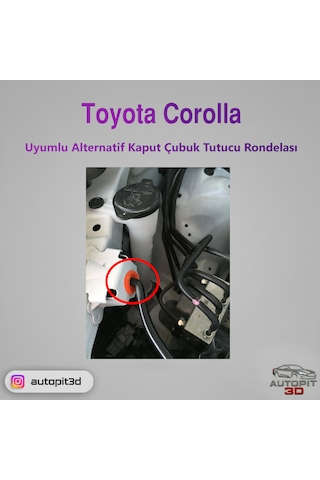 Toyota Corolla Uyumlu Alternatif Kaput Çubuk Tutucu Rondelası
