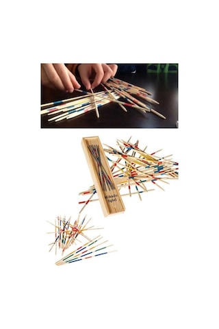 Çocuk Bebek Eğitim Ahşap Oyuncaklar Geleneksel Mikado Spiel Oyun