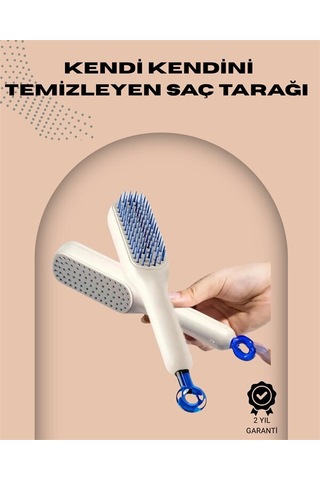 Northcity Otomatik Temizlenen Ergonomik Saç Tarağı Masaj Başlıklı Ve Rahatlatıcı