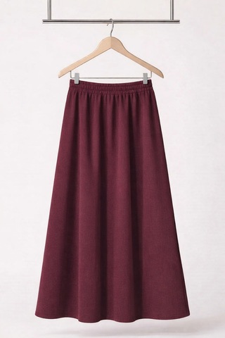 Angel&co. Girls Clothing Modest Uzun Kız Çocuk Mevsimlik Etek - Vişne Çürüğü - 791131271 Vişne Çürüğü