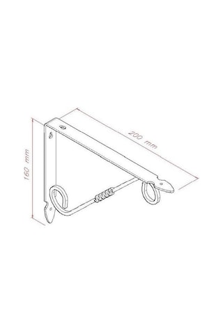 Ferforje Dekoratif Raf Altı Raf Ayağı Konsol Beyaz 20 Cm N11.27685