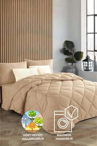 Formeya Bej Soft Silikon Yorgan Çift Kişilik 195 215 Bej