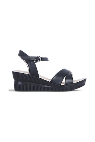 Ayakcenter Byn Ayışığı By34 Cilt Siyah Kadın 7 Cm Topuklu Sandalet
