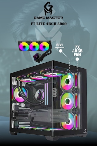 Game Master F7 Lite Argb 5060 R5-5600 16 GB 1 TB SSD RTX5060 Dos Dizüstü Bilgisayar