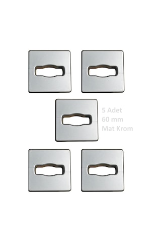 Adilon Masaüstü Kablo Kanalı Deliği Kapağı, Kare, Mat Krom 6 Cm 5 Adet