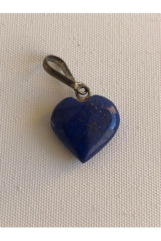Doğal Lapis Lazuli Taşı Kalp Kolye Ucu 1,3 1,6 CM