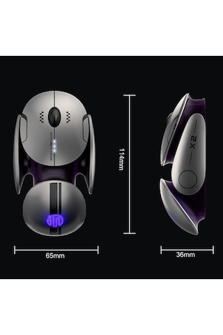 Inphic X2 Bluetooth Kablosuz Fare Üç Modlu Sessiz Şarj Edilebilir Ofis Oyun Dizüstü Bilgisayar Faresi Diğer