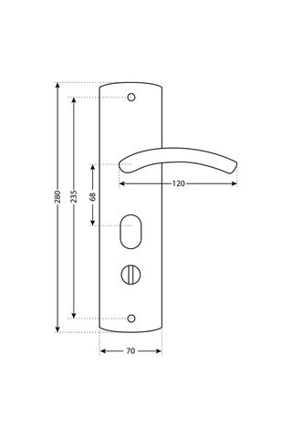 Allur Evrensel Sol Sürgülü Kapı Kolu 291175707