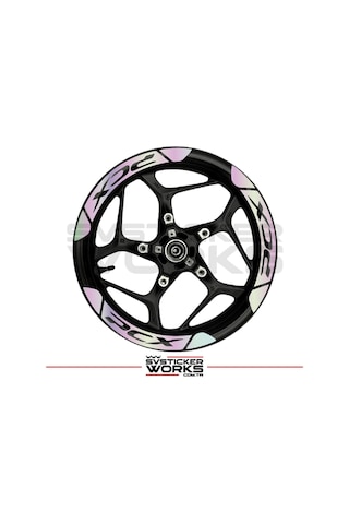 Honda Pcx Jant Şeridi Geniş Sticker Dıştan İçe Kaliteli Yüksek Yapışkanlı Sticker Hologram