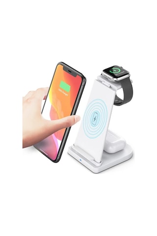 Ally 15w 3in1 Şarj Standı Wireless Kablosuz Şarj İphone+iwatch+Airpods Uyumlu Ym-ud21- 5775