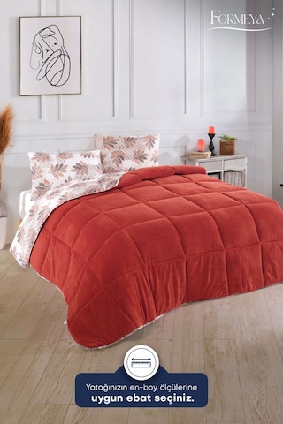 Formeya Turuncu Tek Kişilik Wellsoft Yorgan Yastık Kılıflı