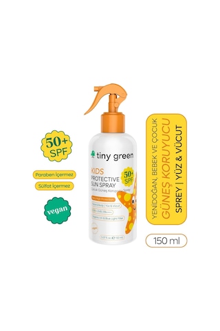 Tiny Green Spf 50+ Yüz & Vücut için Bebek & Çocuk Güneş Spreyi 150 ML