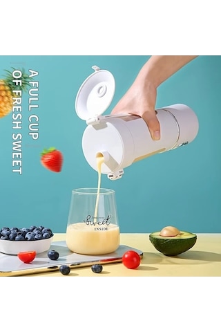 Fastbuy White 1 Portable Fruit Juicer, Usb Charging, Multi-functional Vegetable Fruit Blender For Smoothies Milkshakes Drinks Beyaz