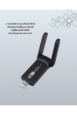 Usb Wifi Adaptör 1200 Mbps Hız