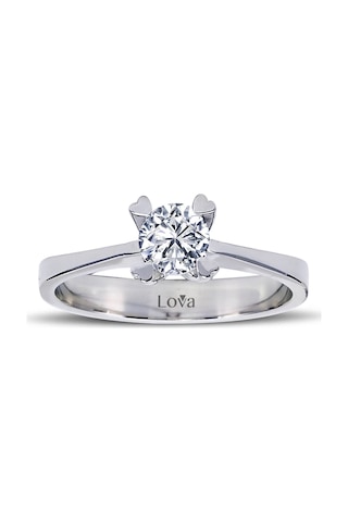 Lova F Renk 0,43 Karat Pırlanta Tektaş Yüzük - Idl - 1070004